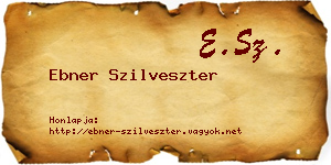 Ebner Szilveszter névjegykártya