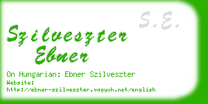 szilveszter ebner business card